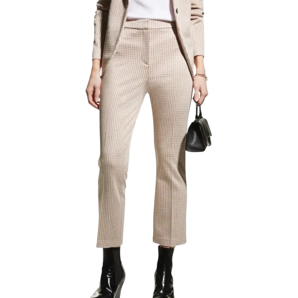 Theory St. Jean Plaid cropped Pants size 8